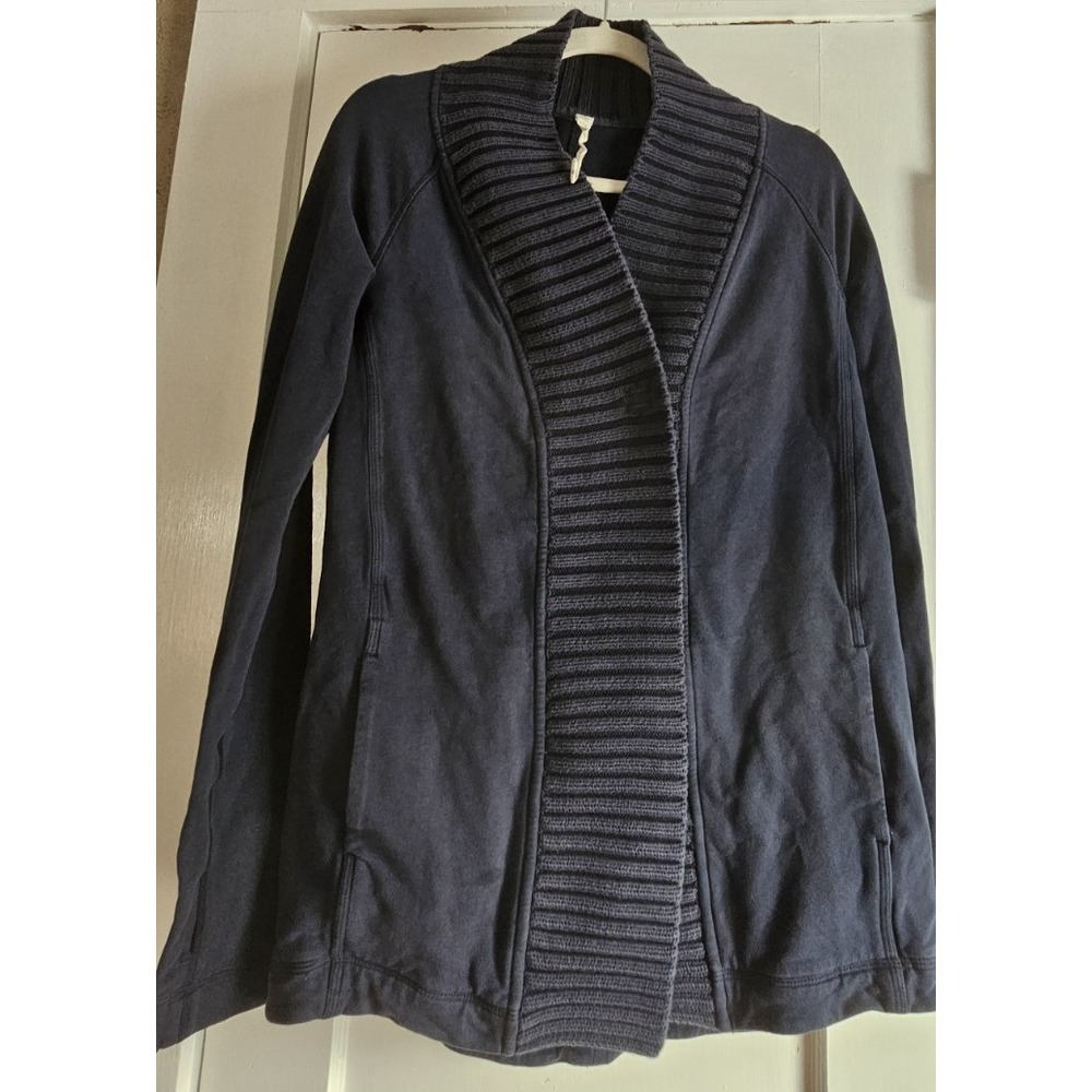 Lululemon athletica Bliss break wrap jacket blue Sz 6 cotton